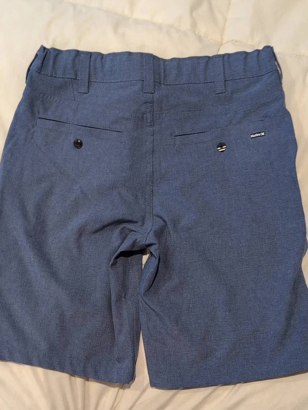 Boys Men's Slate Blue Flat Front Shorts